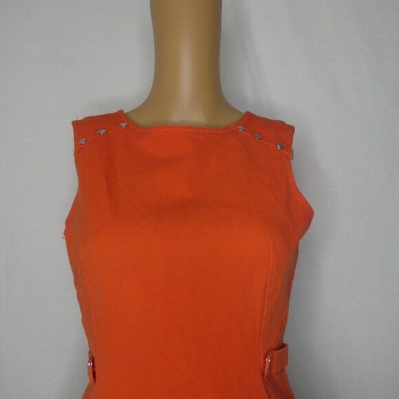 Julia Jordan Sleeveless Stud Mini Dress Orange Tangerine - Picture 2 of 14